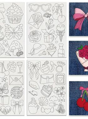 58Pcs Bow Ties Water Soluble Hand Sewing Stabilizers