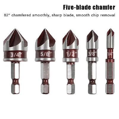 Hole Opener Chamfer Drill Bit Hex Shank Woodworking
