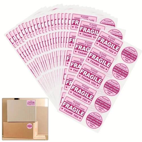 Waterproof fragile warning labels 100 pieces for parcel