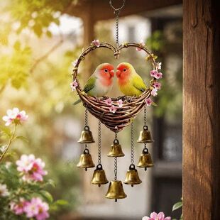 Garden Decoration Acrylic Wind Chime with Bells Goose Eagle