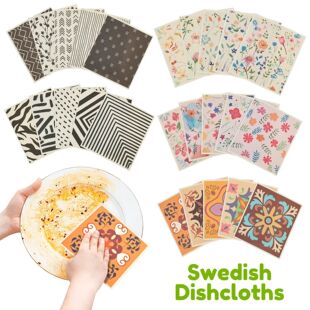 5Pcs Square Swedish Dishcloth High Water Absorbency