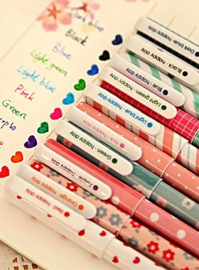 10 Pcs/Set Color Pen Flower Animal Starry Star Sweet Flora