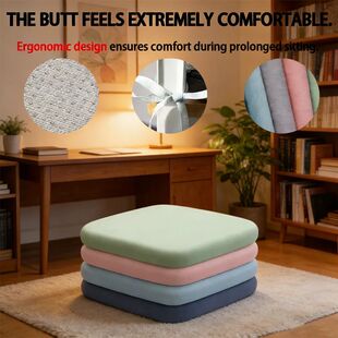 Breathable Lumbar Seat Cushion Thick Memory Foam Pad for
