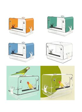 Bird Bath Box Cockatiel Lovebirds Cage Accessories Birdbath