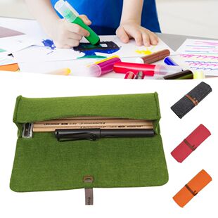 Bag Pouch Felt Pen Capacity Stationery Large Roll Portable