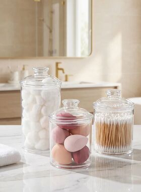 Clear Plastic Apothecary Jars, Plastic Storage Canister