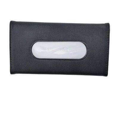 PU Leather Auto Sun Visor Tissue Holder - 1PC Hanging Car