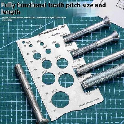 Screw  Pitch Gauge Ruler Measuring Tool Bolt Nut