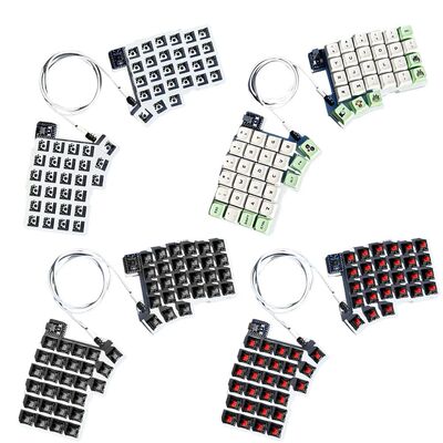 Split Keyboard Wired Gaming Keyboard Hot Swap Programmable