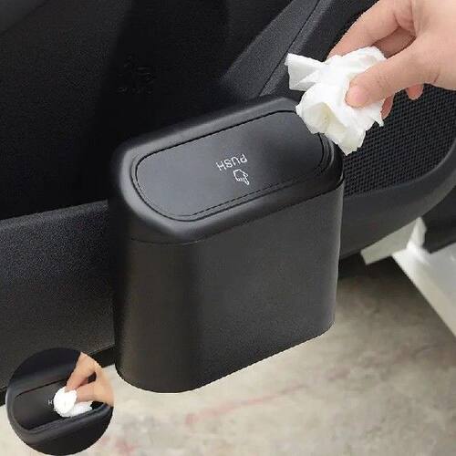 Portable Car Trash Can Hanging Mini Vehicle Garbage
