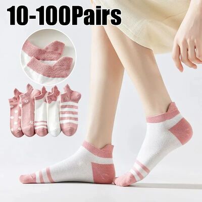 No-Show Socks Spring Summer Collection Solid Colors Stripe