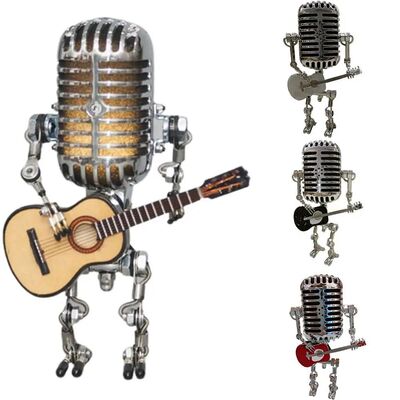 Glow USB Retro Wrought iron Robot Microphone for playing