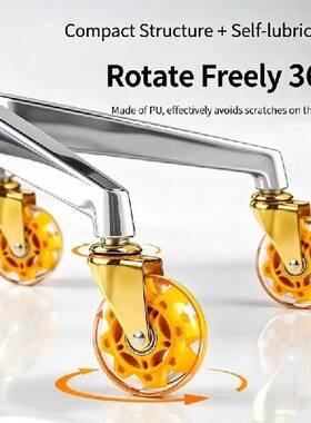 3 Inch Quiet Twist Casters with 360 Degree Rotation & Heavy