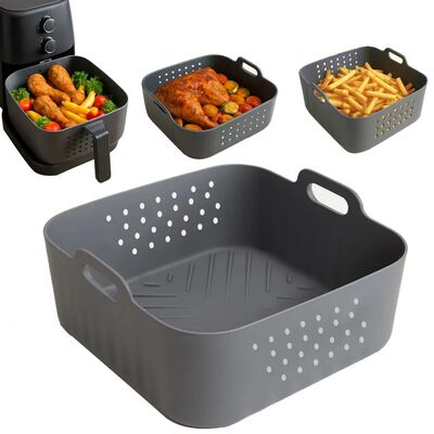 Silicone Air Fryer Baking Tray 5.5-6.2L Heightened Reusable