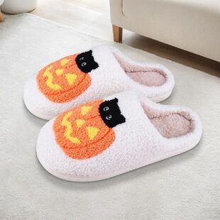 Comfortable Furry Slippers Thick-Soled Fluffy Home Slippers