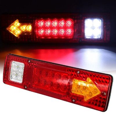 19LED Car Trailer Truck Rear Tail Light Brake Reverse Lamp