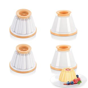 4pcs Plastic Pudding Molds Jelly Panna Cotta Molds With
