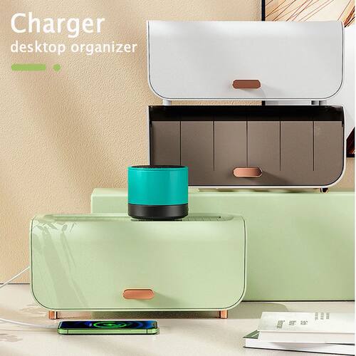 Power Cable Storage Box Desktop Line Storage Case Organizer