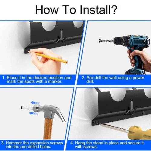 Polisher Holder Wall Mount Angle Grinder Holder with Discs