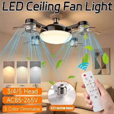Ceiling Fan Light with Remote and 3 Color Temperatures
