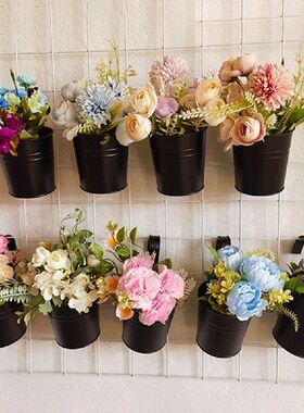 6/10Pcs Hanging Flower Pots Metal Hanging Planters
