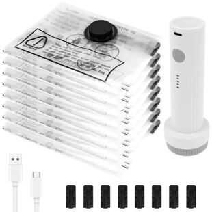 Bags with USB 8Pcs Pump Storage Electric Rapid Vacuum
