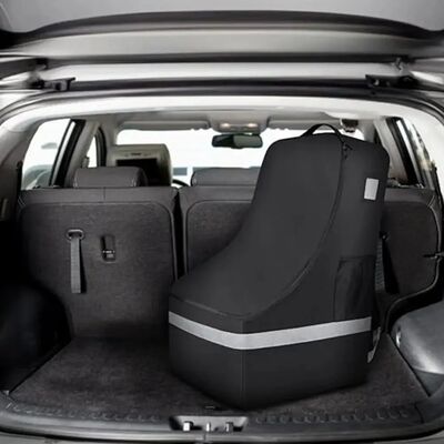 Foldable Car Seat Travel Bag with Backpack Straps –