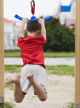A Single Outdoor Swing That Rotates 360 Degrees Making It