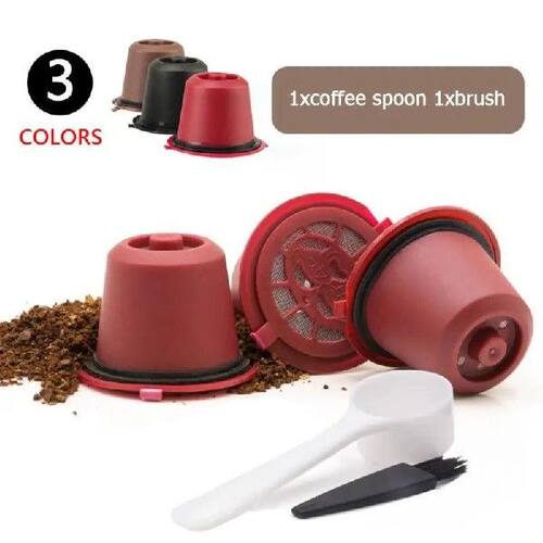 1/3Pcs Reusable Refillable for Nespresso Coffee Capsule