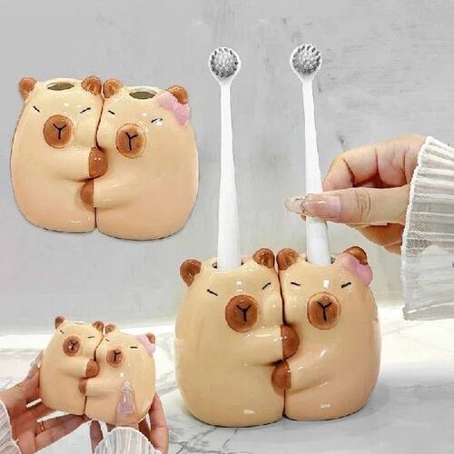 A Pair Embrace the  Toothbrush Storage Base Holder,