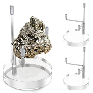 Agate Arm Crystals Adjustable Metal Stand 4Pcs Display