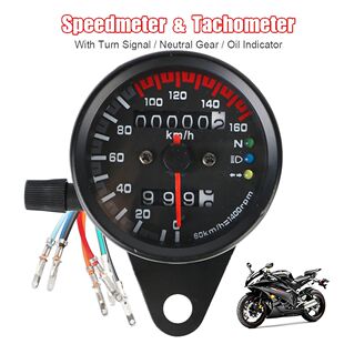 Light Motorcycle Backlight Signal LED Speedometer with
