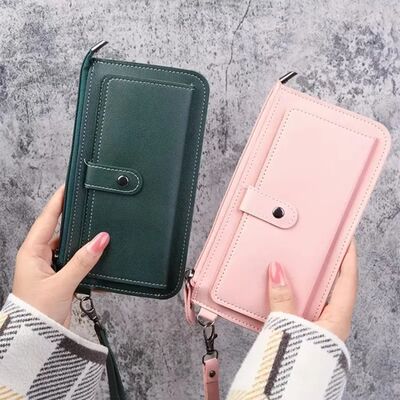 2026 PU Leather Long Multi-card Position Clutch Buckle