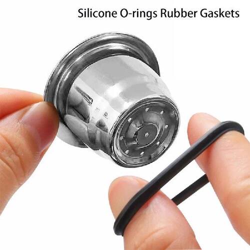 10Pcs Black Food Grade Soft Silicone O-rings Rubber Gaskets