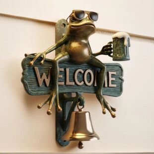 Doorbell Welcome Frog Decorative Funny Outdoor Resin Chill