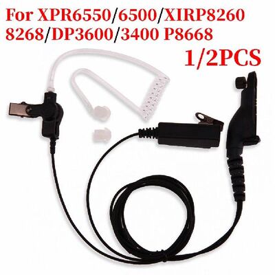Transparent Coil Acoustic Air Tube Earplug Replacement For