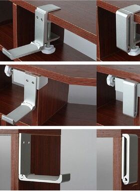 Under Desk Earphone Stand with Adjustable Clamp Metal