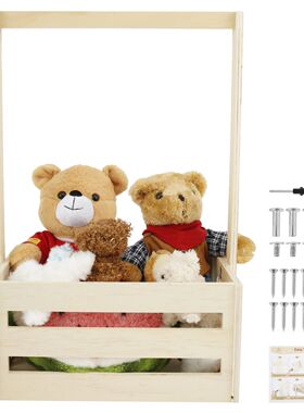 Wood Baby Storage Crate Hamper with Handle Practical Baby