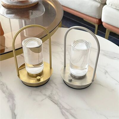 Rechargeable LED Night Light Retro Metal Table Lamp 3 Color