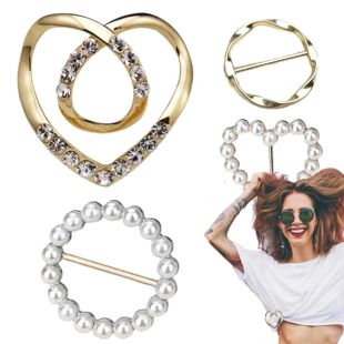 4PCS shirt Clothes Corner Clips Clip Ring Scarf Ties