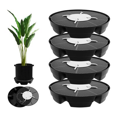 4Pcs Self Watering Plant Saucer 2.8L Flower Pot Self