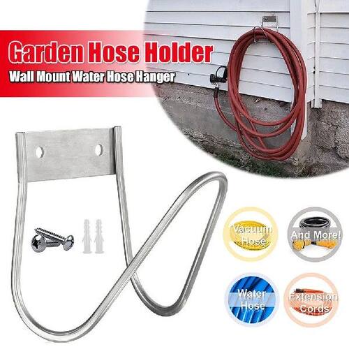 Stainless Steel Garden Hose Holder Wall Mounted Water Hose