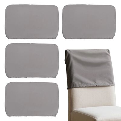 4PCS/Set Dining Chair Back Covers Elastic Polyester Chair