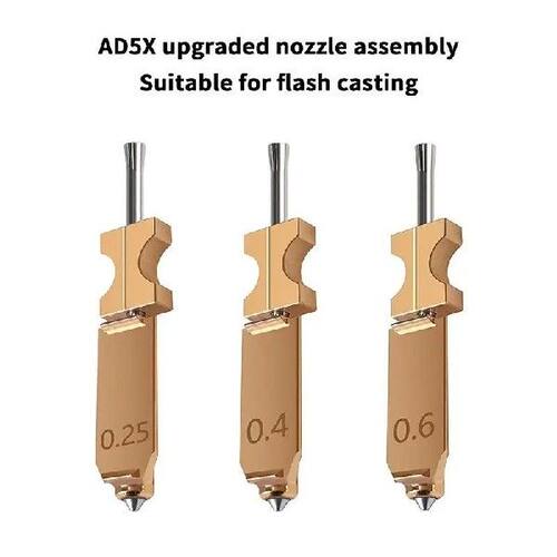 For Flashforge AD5X Nozzle Upgrade Detachable 0.25 0.4 0.6