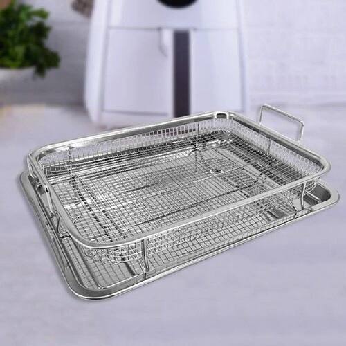 Stainless Steel French Fries Basket Heat-resistance Square