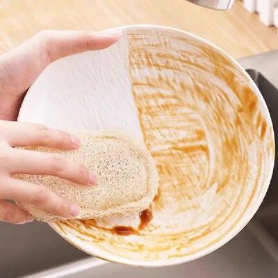 6X Natural Luffa Dish Towel Washing Cloth Sponge Loofah