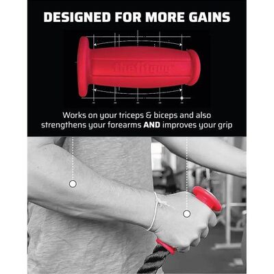 Utility Design 2pcs Ergonomic Single Triceps Rope Anti Slip