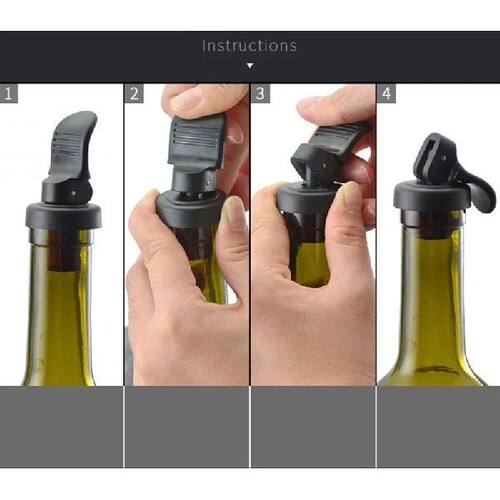 Press Beer Wine Stopper Vacuum Sealed Plug Wine Bottle Wine