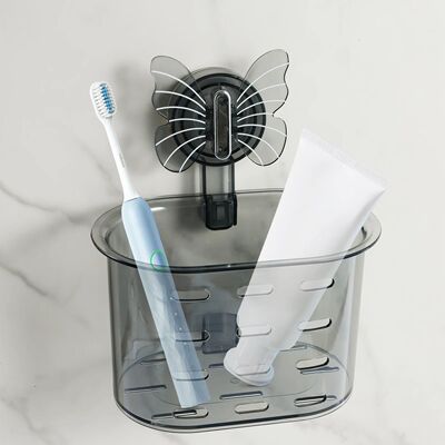 Suction Toothbrush Holder Wall Mounted Self Draining