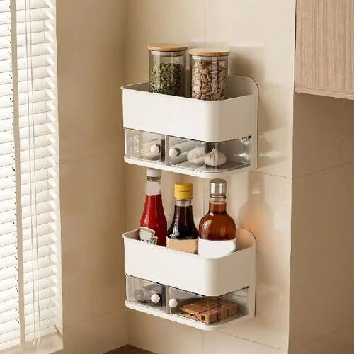 Plastic Rotatable Wall Mounted Storage Box Space Saving